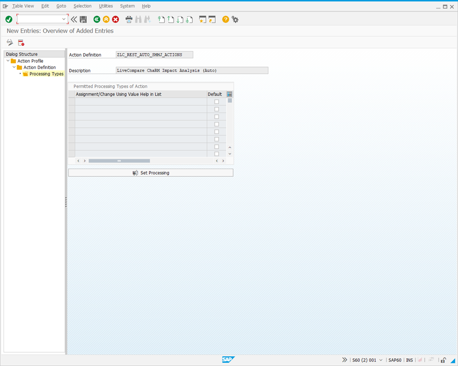 New Entries: Overview of Added Entries screen.