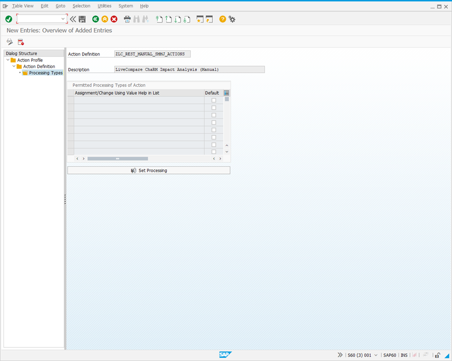 New Entries: Overview of Added Entries screen.