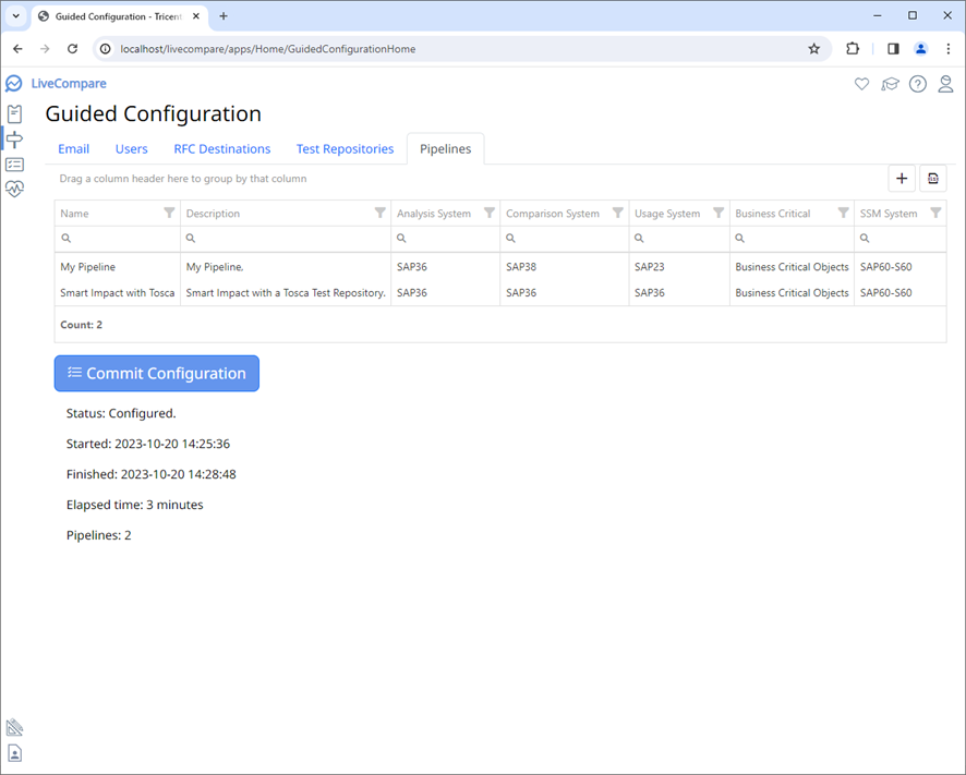 Guided Configuration - Finished screen.
