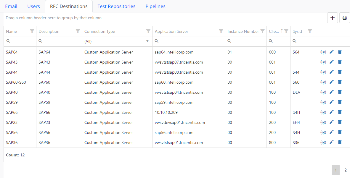 Sorting the Data Grid.