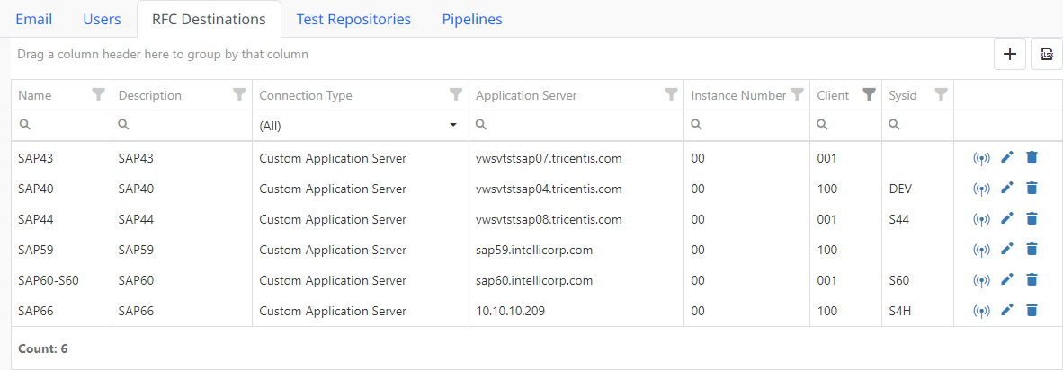 Filtering the Data Grid.