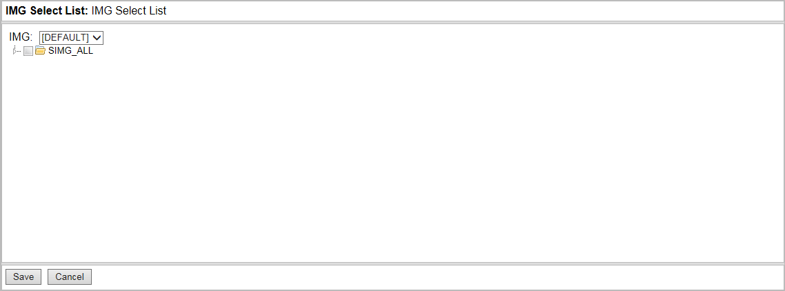 IMG SelectList dialog.