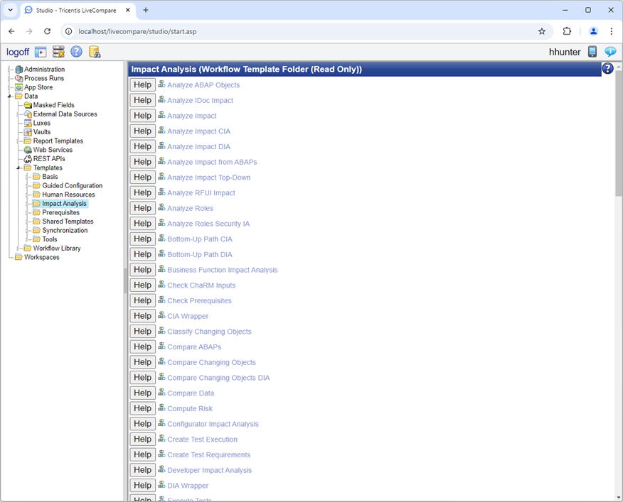 Impact Analysis templates.