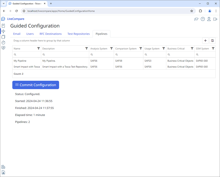 Guided Configuration - Finished screen.