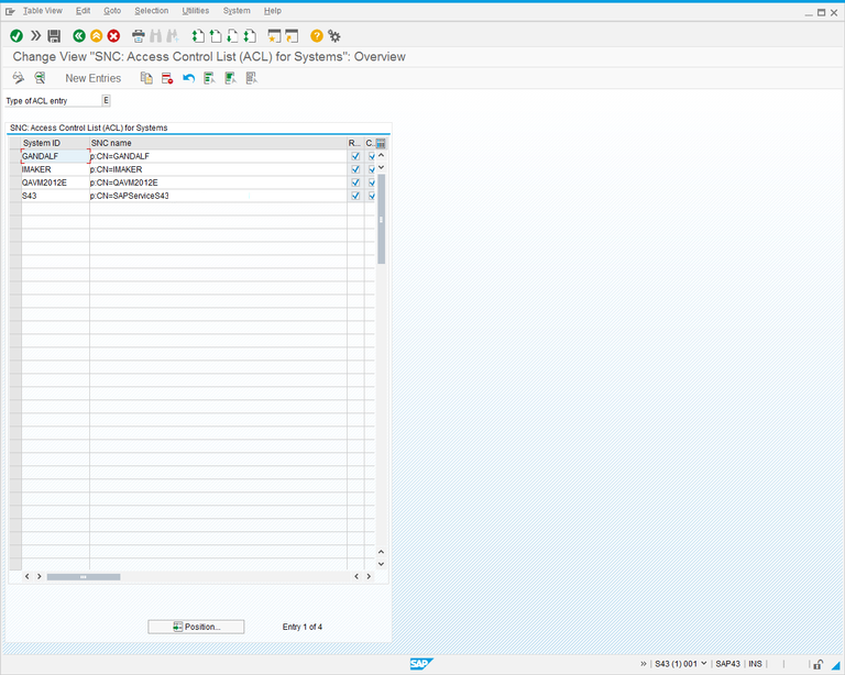 Change View: Overview screen.
