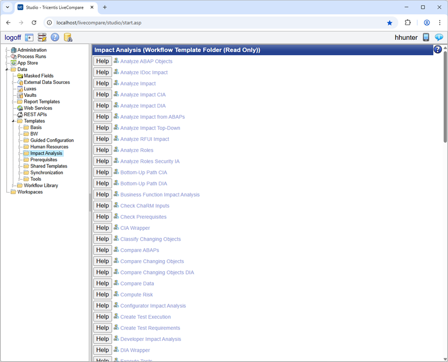 Impact Analysis templates.