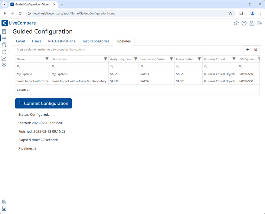 Guided Configuration - Finished screen.