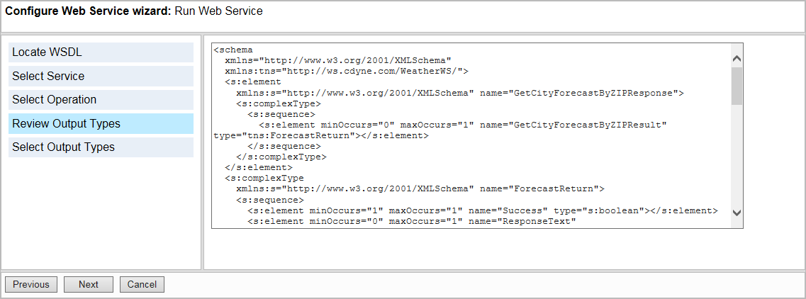 Review Output Types.