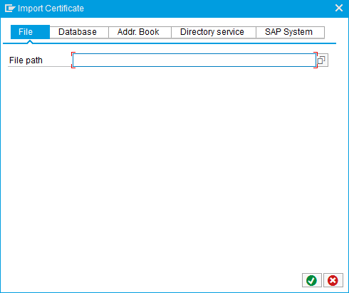 Import Certificate dialog.