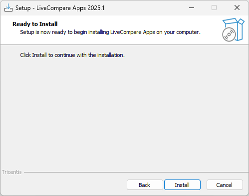 Ready to Install screen.