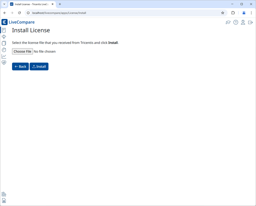 Install License screen.