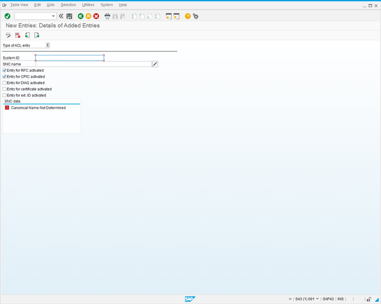 New Entries: Detais of Added Entries screen.