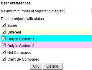 User Preferences dialog.