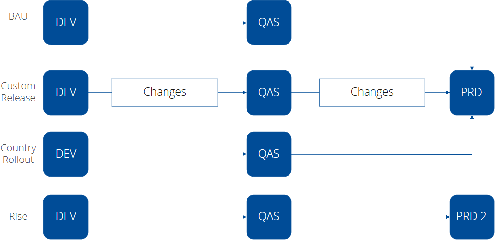 Complex SAP landscape.
