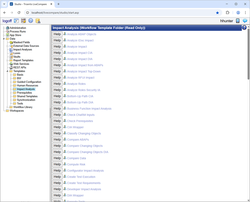Impact Analysis templates.