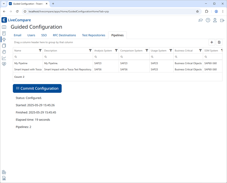 Guided Configuration - Finished screen.