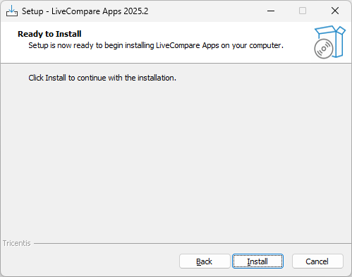 Ready to Install screen.