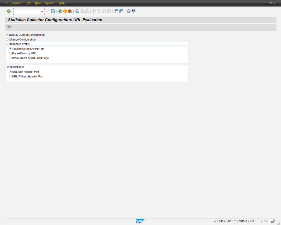 Statistics Collector Configuration: URL Evaluation.