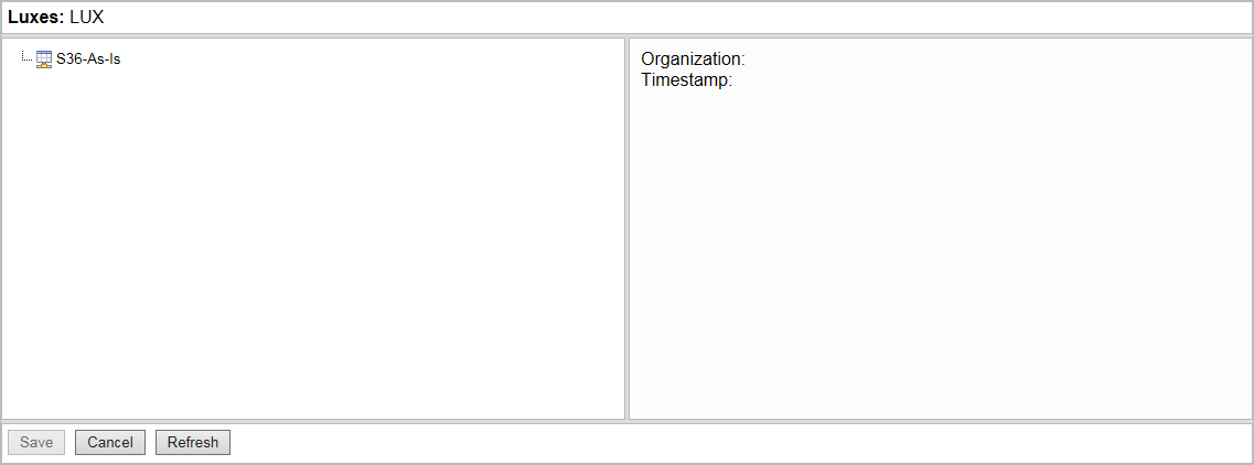 Luxes dialog.
