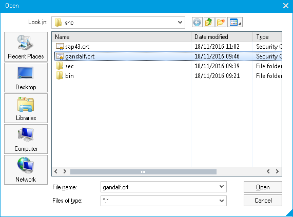 Open dialog.