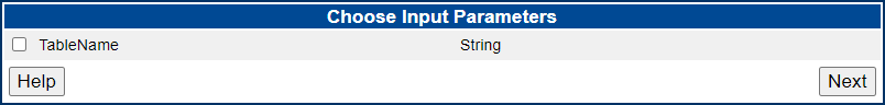 Choose Input Parameters.