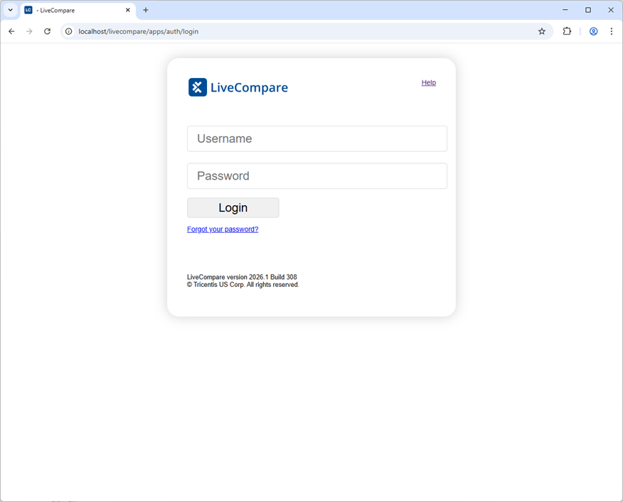 Logon screen.