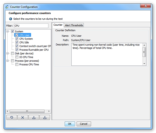 Create and configure a counter or an indicator