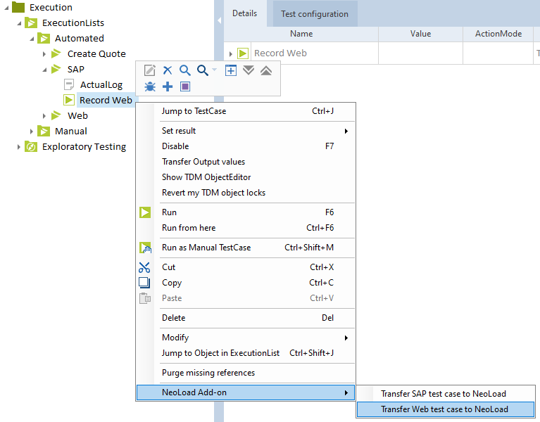 Convert a Tricentis Tosca Web or API script to a NeoLoad User Path