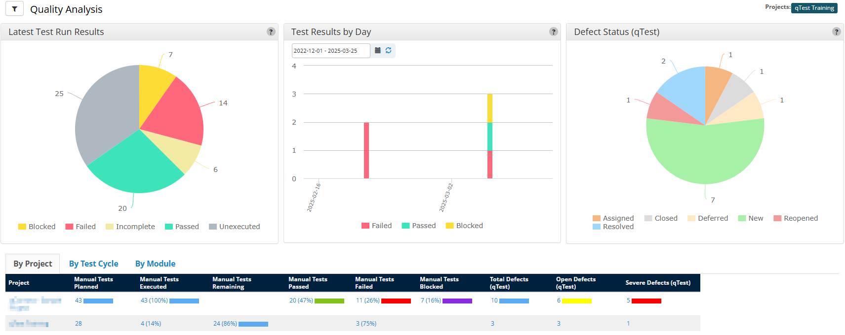 Quality Analysis report