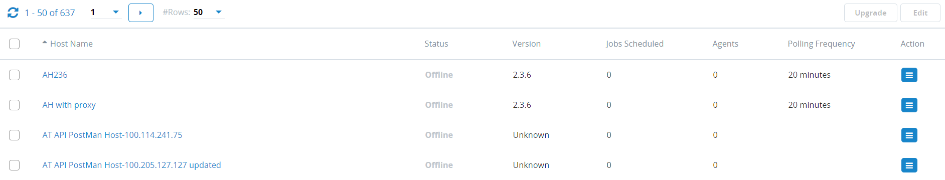 View and Filter Host Machines and Jobs